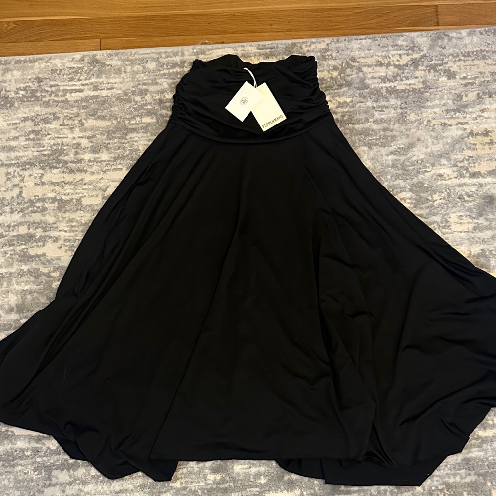 Elegant Black Halter Dress